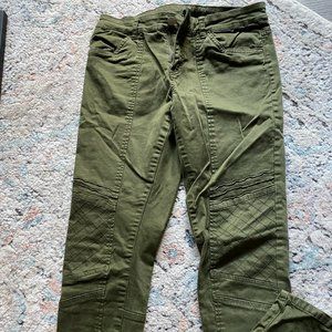Olive Green Nordstrom Suede Textured Pants